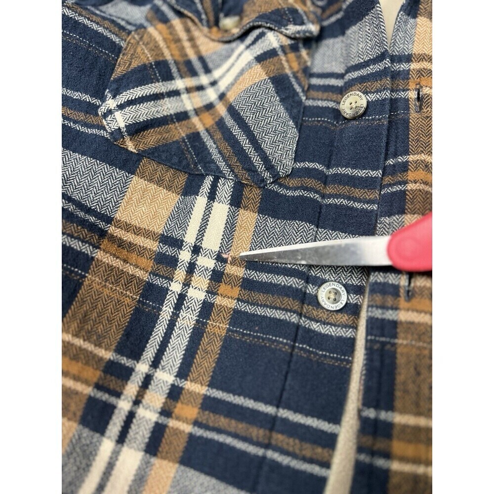 Legendary White Tails Fleece Lined Flannel Shacket Soft Warm Shirt Men M Pockets - Picture 13 of 14